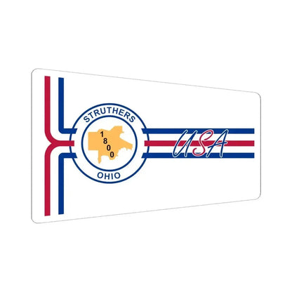Flag of Struthers Ohio 1994-2019 (United States) STICKER Vinyl Kiss-Cut Decal 6 Inch White - The Sticker Space