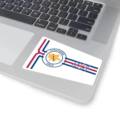 Flag of Struthers Ohio 1994-2019 (United States) STICKER Vinyl Kiss-Cut Decal - The Sticker Space