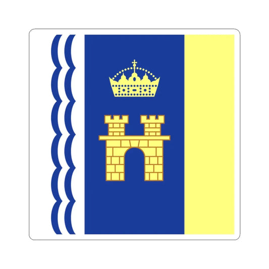 Flag of Stryi (Ukraine) STICKER Vinyl Kiss-Cut Decal 2 Inch White - The Sticker Space