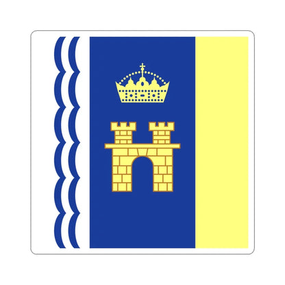 Flag of Stryi (Ukraine) STICKER Vinyl Kiss-Cut Decal 3 Inch White - The Sticker Space