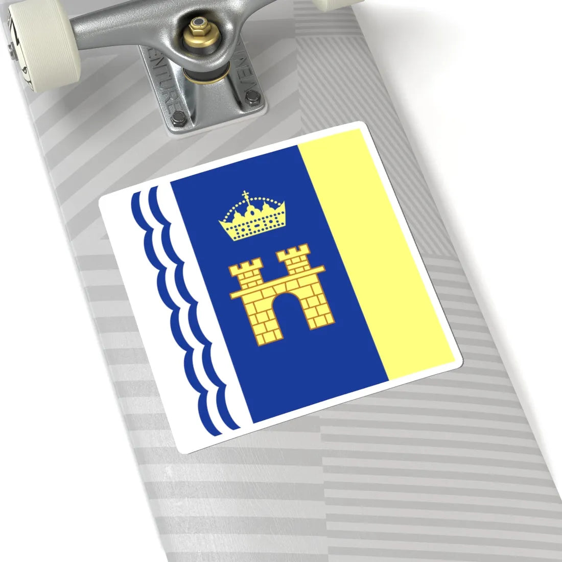 Flag of Stryi (Ukraine) STICKER Vinyl Kiss-Cut Decal - The Sticker Space