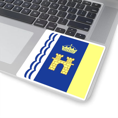 Flag of Stryi (Ukraine) STICKER Vinyl Kiss-Cut Decal - The Sticker Space
