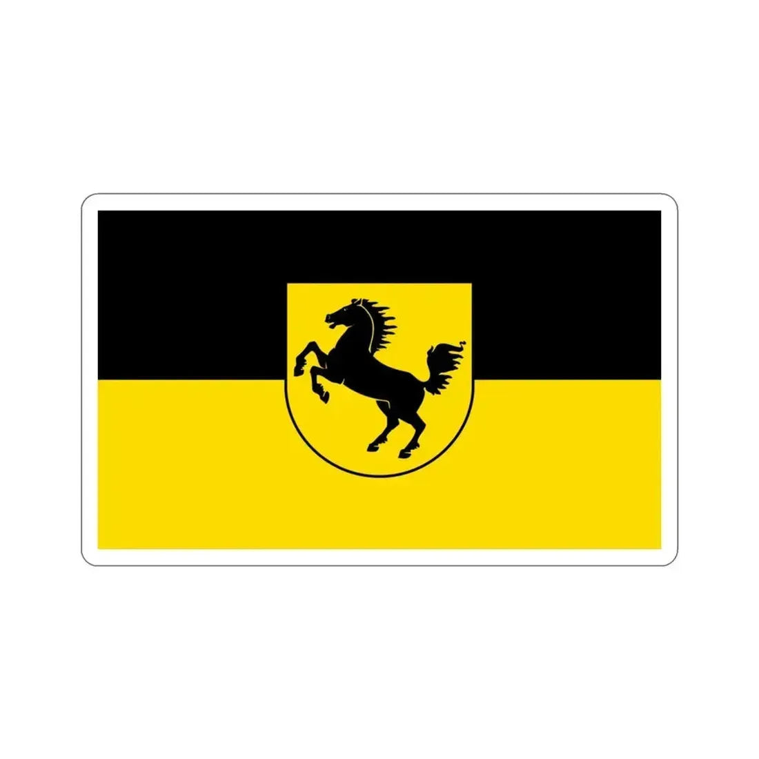 Flag of Stuttgart Germany STICKER Vinyl Die-Cut Decal 3 Inch - The Sticker Space