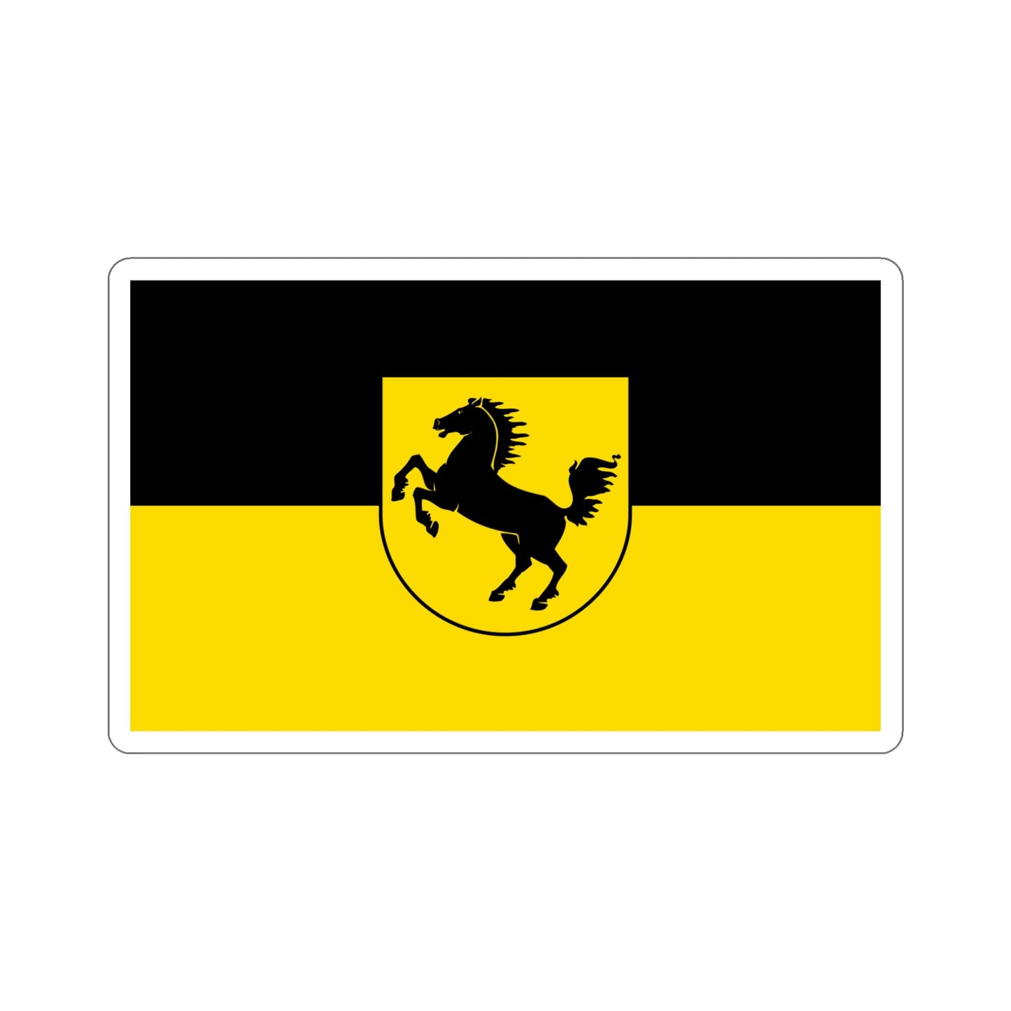 Flag of Stuttgart Germany STICKER Vinyl Die-Cut Decal-5 Inch-The Sticker Space