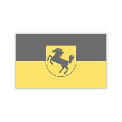 Flag of Stuttgart Germany - STICKER Vinyl Kiss-Cut Decal 2 Inch Transparent - The Sticker Space
