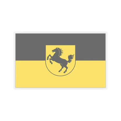 Flag of Stuttgart Germany - STICKER Vinyl Kiss-Cut Decal 4 Inch Transparent - The Sticker Space