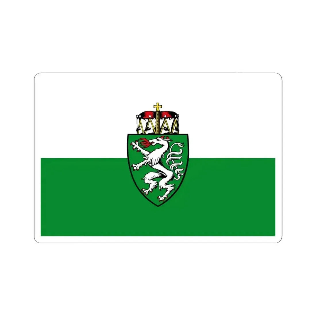 Flag of Styria state (Austria) STICKER Vinyl Kiss-Cut Decal 6 Inch White - The Sticker Space