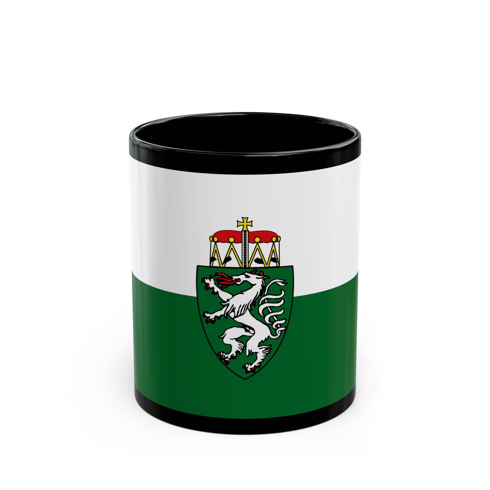 Flag of Styria Steiermark Austria - Black Coffee Mug-11oz-The Sticker Space