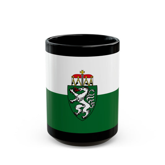 Flag of Styria Steiermark Austria - Black Coffee Mug-15oz-The Sticker Space