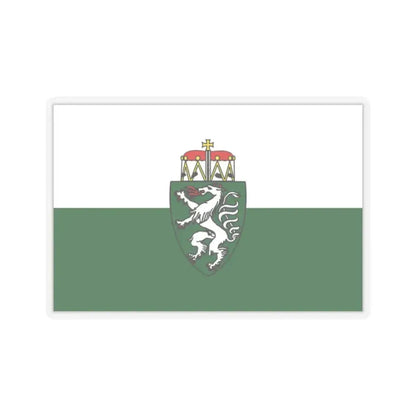 Flag of Styria Steiermark Austria - STICKER Vinyl Kiss-Cut Decal 2 Inch Transparent - The Sticker Space