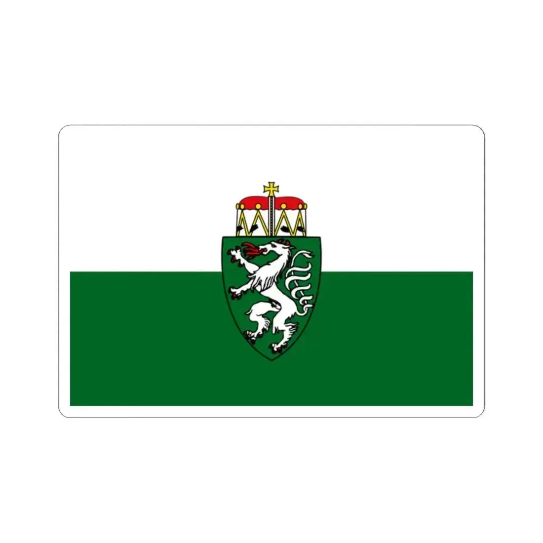 Flag of Styria Steiermark Austria - STICKER Vinyl Kiss-Cut Decal 2 Inch White - The Sticker Space