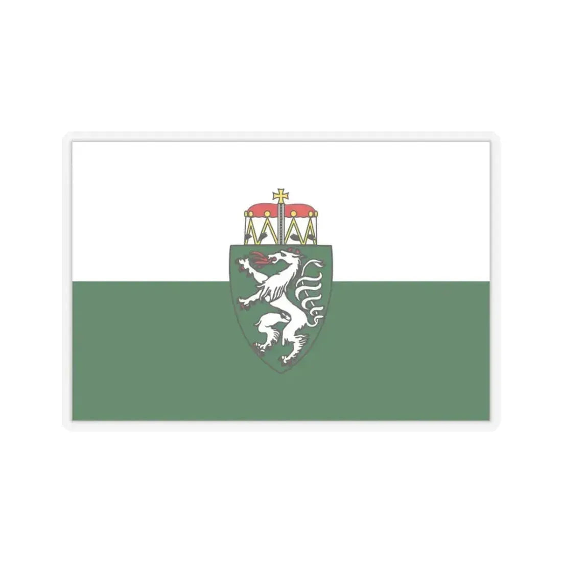 Flag of Styria Steiermark Austria - STICKER Vinyl Kiss-Cut Decal 3 Inch Transparent - The Sticker Space