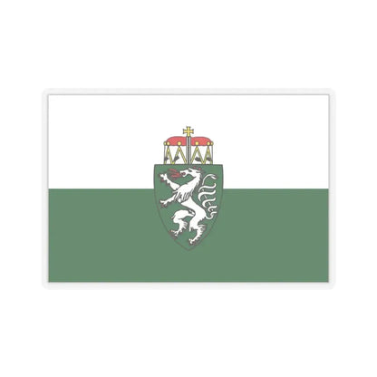 Flag of Styria Steiermark Austria - STICKER Vinyl Kiss-Cut Decal 3 Inch Transparent - The Sticker Space