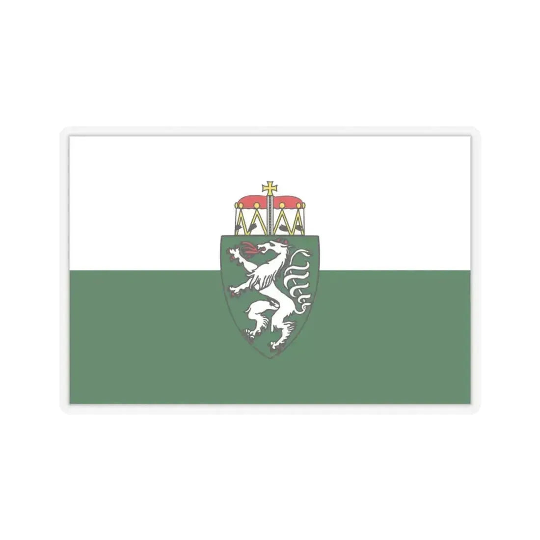 Flag of Styria Steiermark Austria - STICKER Vinyl Kiss-Cut Decal 4 Inch Transparent - The Sticker Space