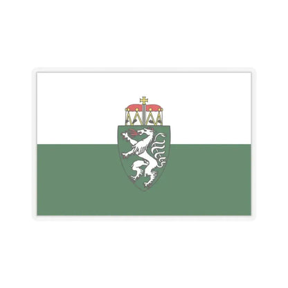 Flag of Styria Steiermark Austria - STICKER Vinyl Kiss-Cut Decal 4 Inch Transparent - The Sticker Space