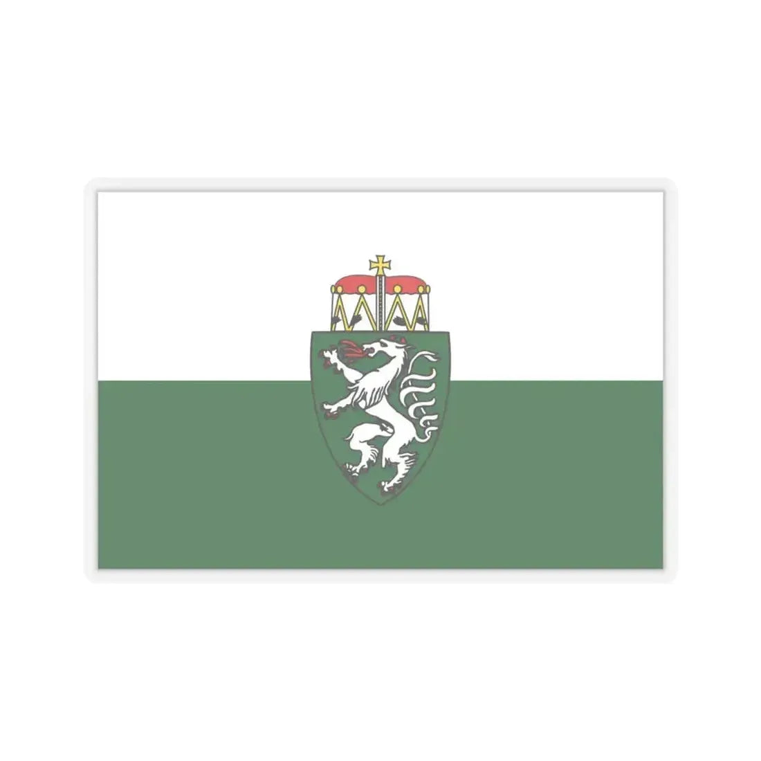Flag of Styria Steiermark Austria - STICKER Vinyl Kiss-Cut Decal 6 Inch Transparent - The Sticker Space