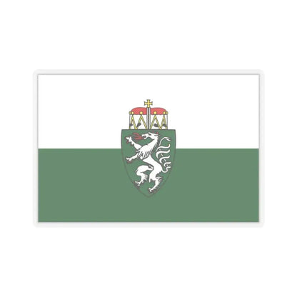 Flag of Styria Steiermark Austria - STICKER Vinyl Kiss-Cut Decal 6 Inch Transparent - The Sticker Space