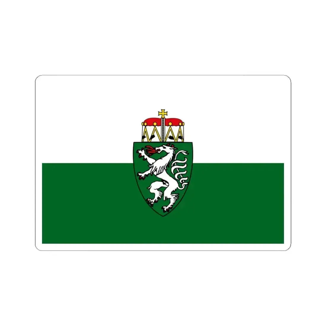 Flag of Styria Steiermark Austria - STICKER Vinyl Kiss-Cut Decal 6 Inch White - The Sticker Space