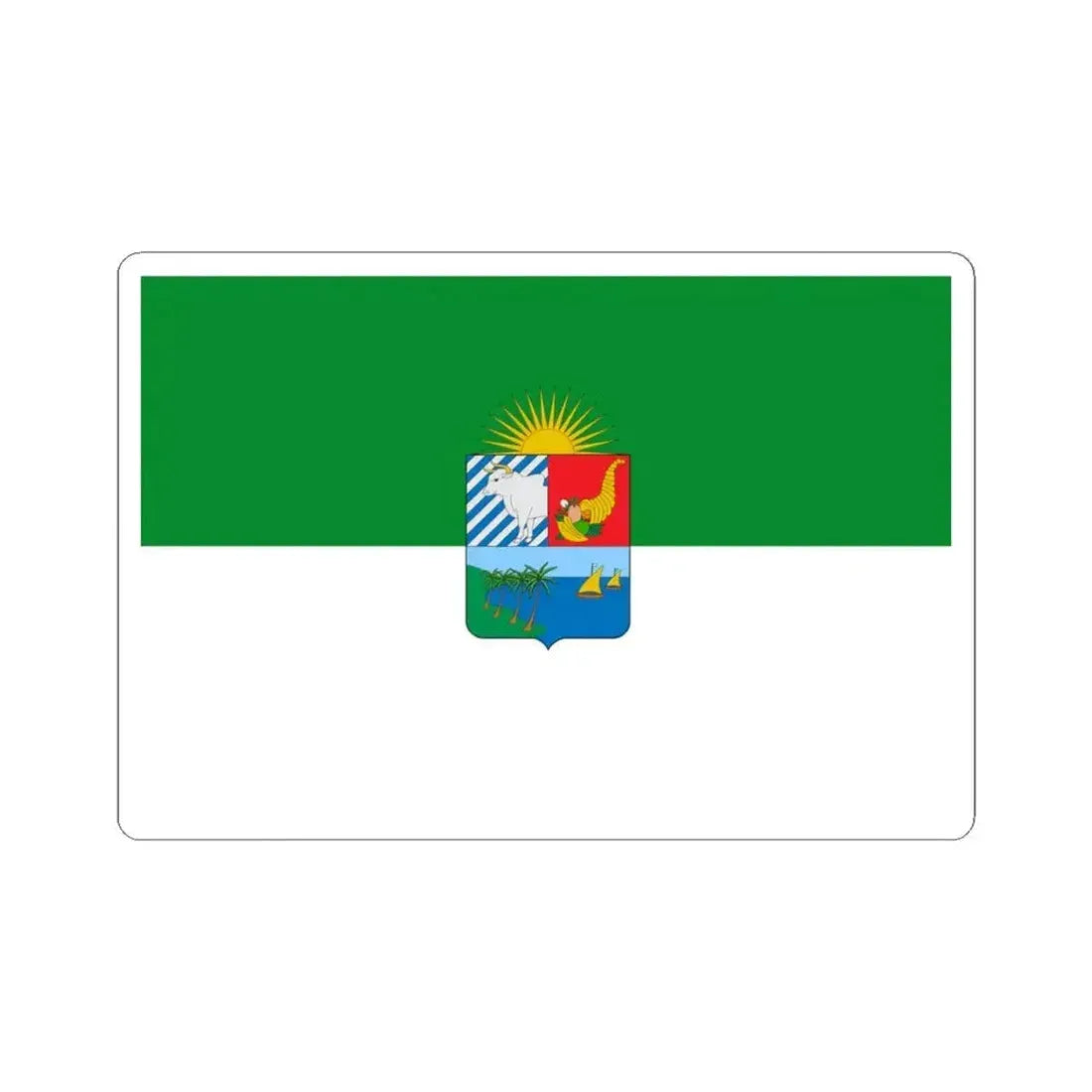 Flag of Sucre Colombia (Colombia) STICKER Vinyl Kiss-Cut Decal 4 Inch White - The Sticker Space