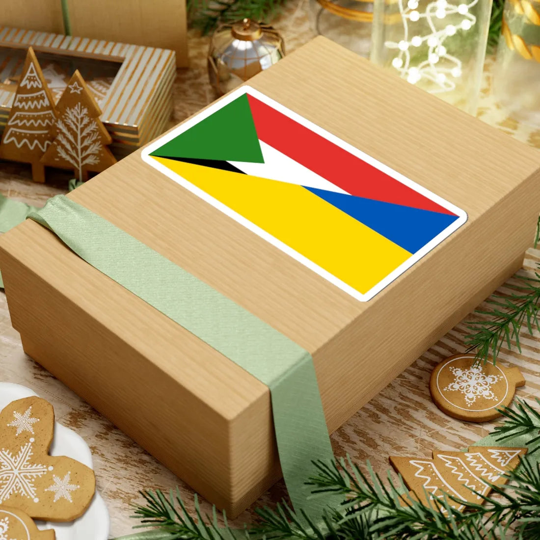 Flag of Sudan and Ukraine (Sudan) STICKER Vinyl Kiss-Cut Decal - The Sticker Space