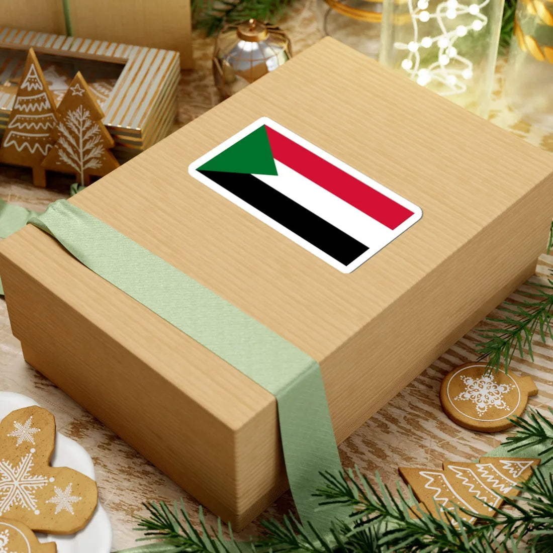 Flag of Sudan (Sudan) STICKER Vinyl Kiss-Cut Decal - The Sticker Space