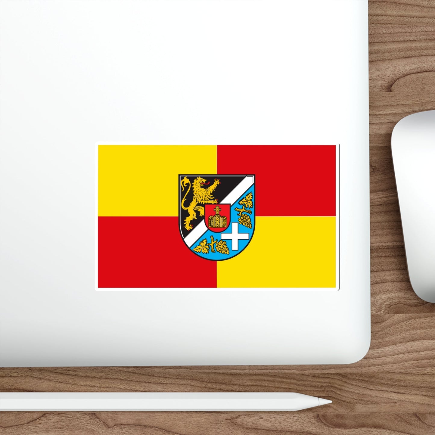 Flag of Südliche Weinstraße Germany STICKER Vinyl Die-Cut Decal-The Sticker Space