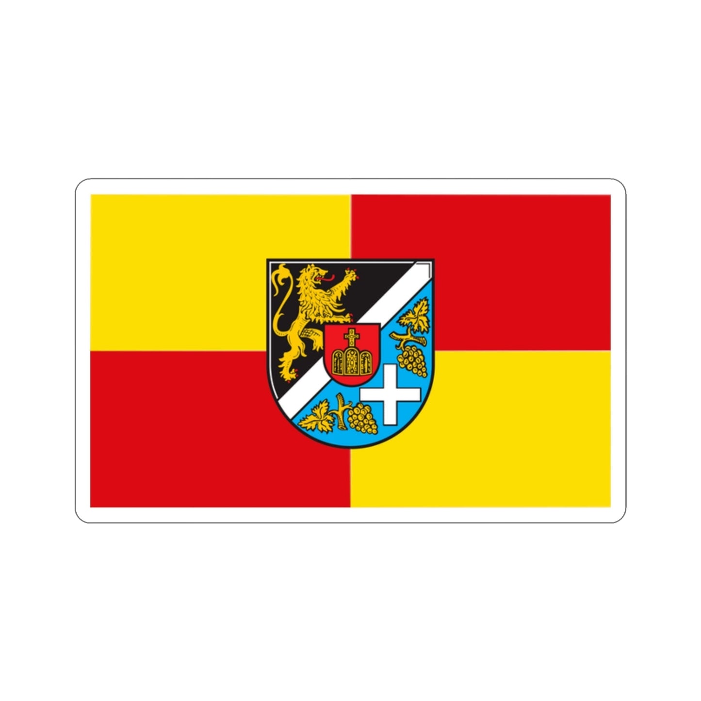 Flag of Südliche Weinstraße Germany STICKER Vinyl Die-Cut Decal-2 Inch-The Sticker Space