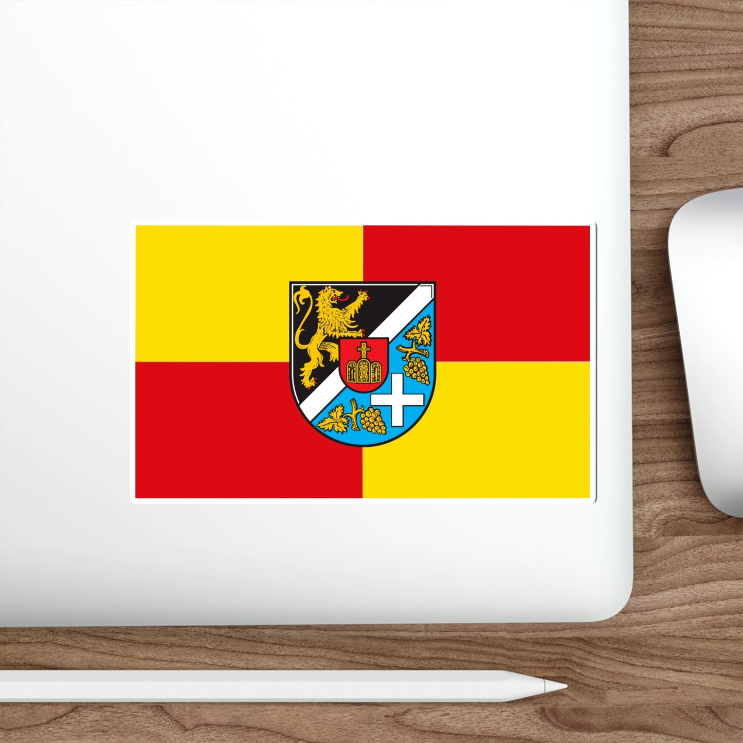 Flag of Südliche Weinstraße Germany STICKER Vinyl Die-Cut Decal-The Sticker Space