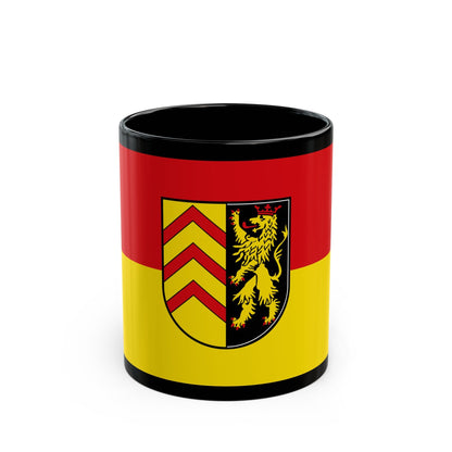 Flag of Suedwestpfalz Germany - Black Coffee Mug-11oz-The Sticker Space