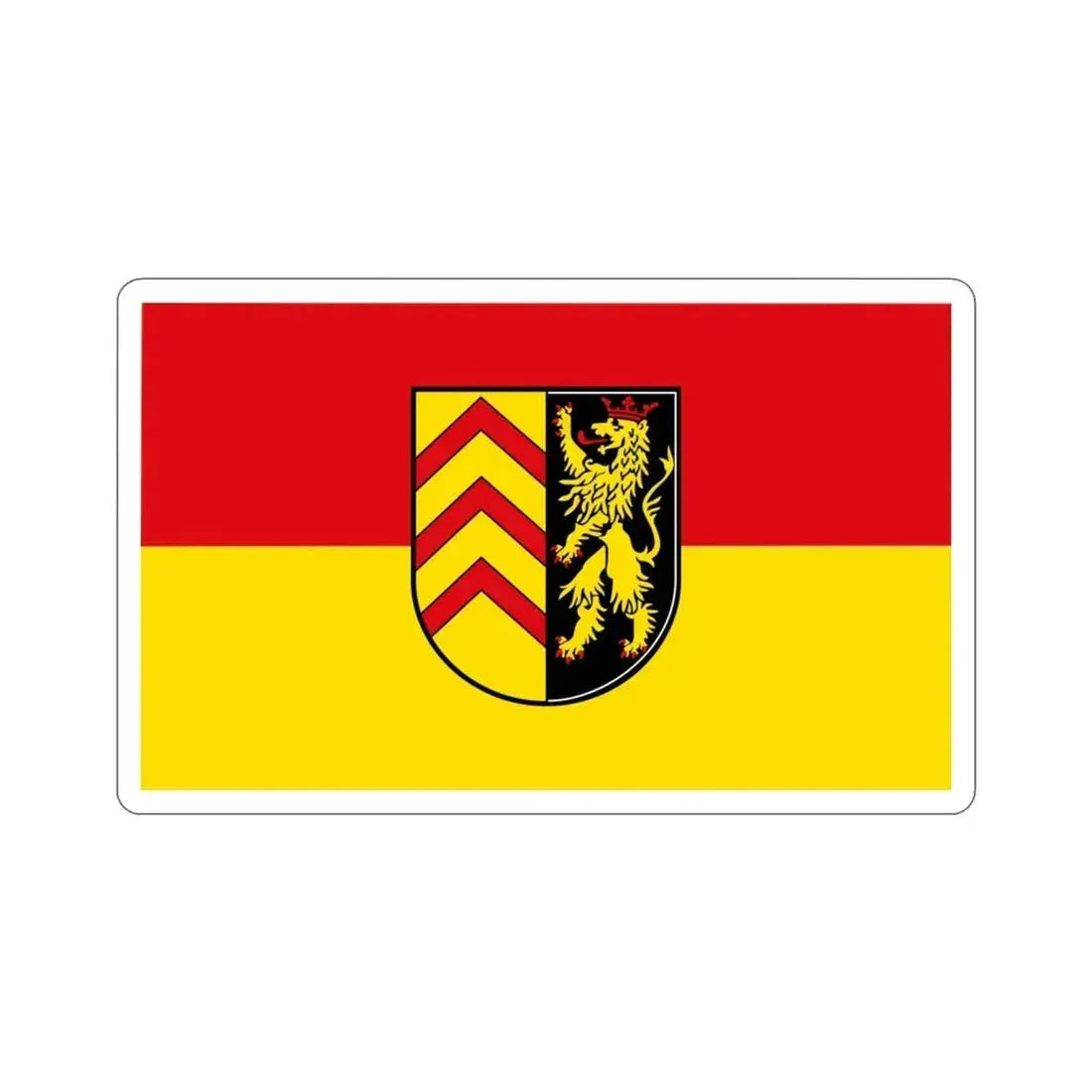 Flag of Suedwestpfalz Germany STICKER Vinyl Die-Cut Decal 3 Inch - The Sticker Space