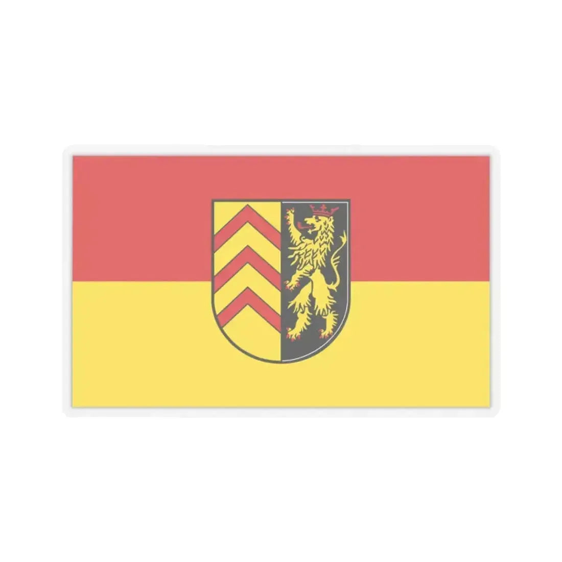 Flag of Suedwestpfalz Germany - STICKER Vinyl Kiss-Cut Decal 2 Inch Transparent - The Sticker Space