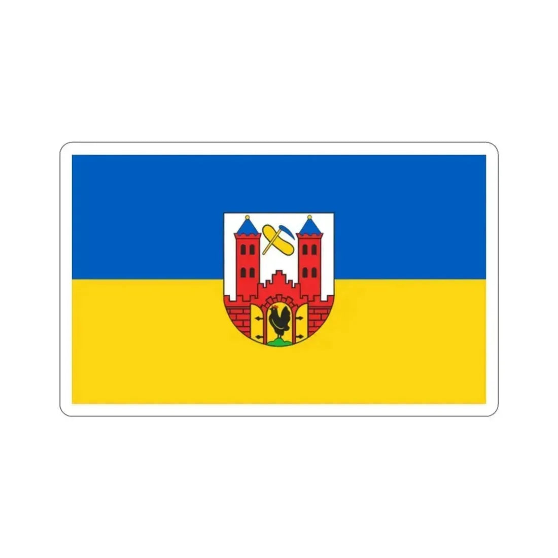 Flag of Suhl Germany STICKER Vinyl Die-Cut Decal 2 Inch - The Sticker Space