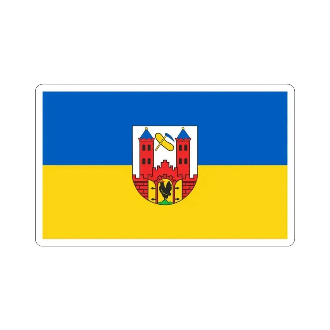 Flag of Suhl Germany STICKER Vinyl Die-Cut Decal 2 Inch - The Sticker Space