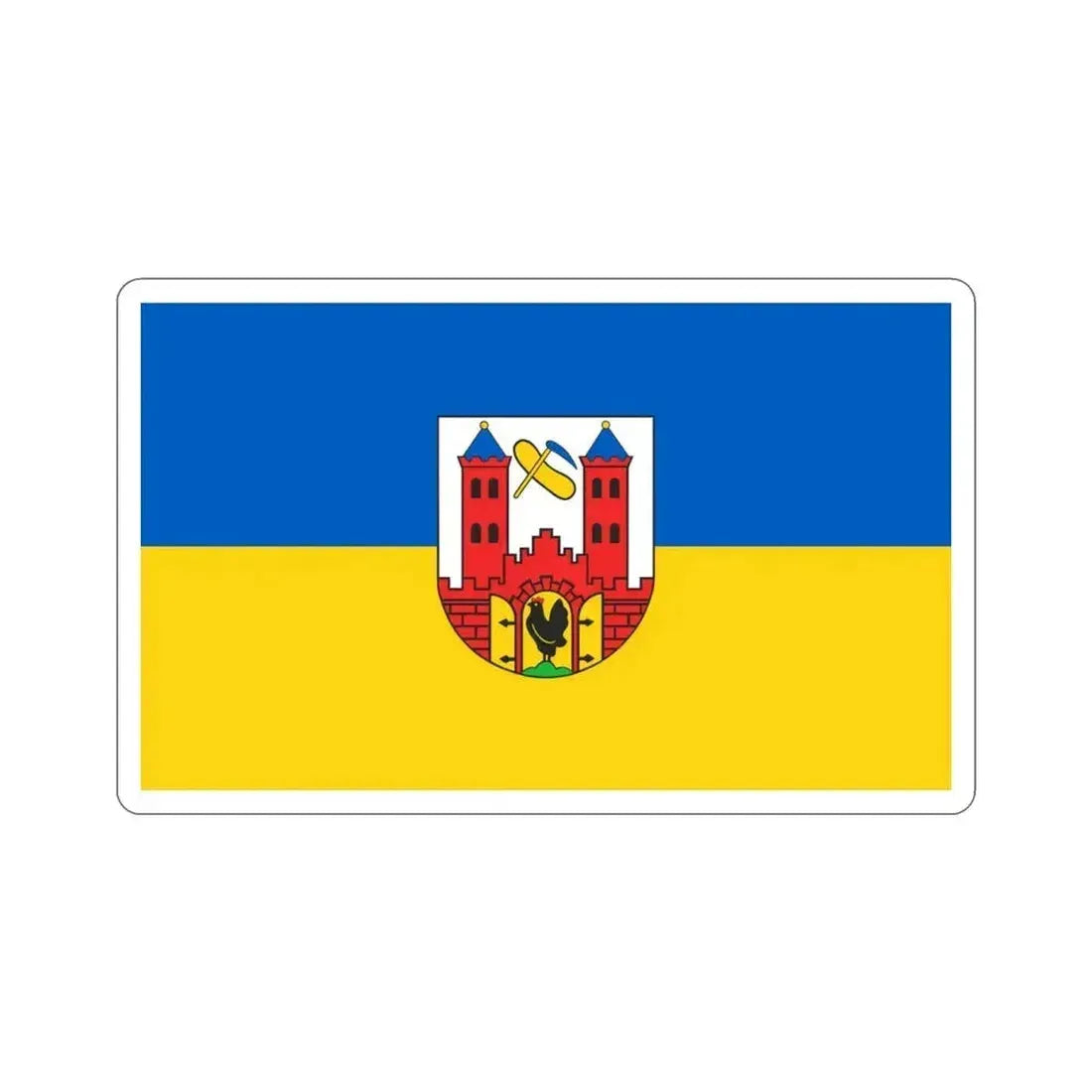 Flag of Suhl Germany STICKER Vinyl Die-Cut Decal 3 Inch - The Sticker Space