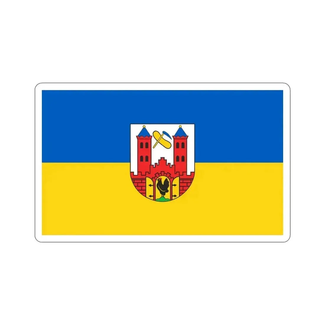 Flag of Suhl Germany STICKER Vinyl Die-Cut Decal 4 Inch - The Sticker Space