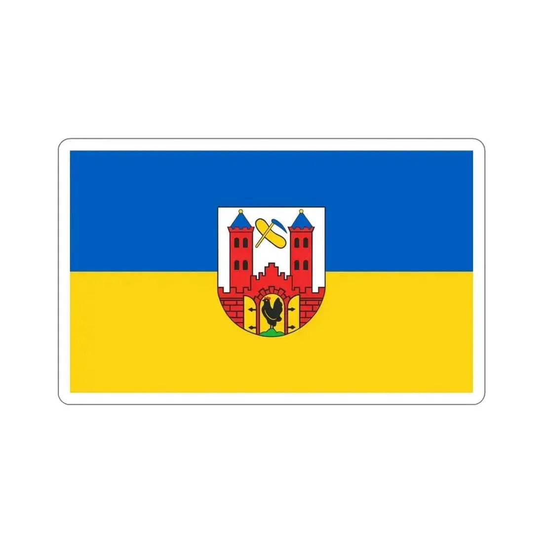 Flag of Suhl Germany STICKER Vinyl Die-Cut Decal 6 Inch - The Sticker Space