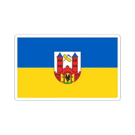 Flag of Suhl Germany - STICKER Vinyl Kiss-Cut Decal 2 Inch White - The Sticker Space