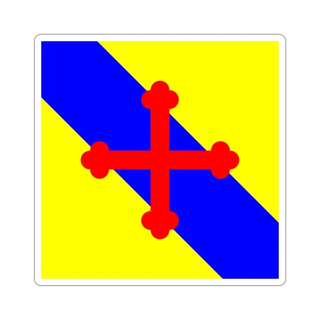 Flag of Sullens Switzerland STICKER Vinyl Die-Cut Decal 3 Inch - The Sticker Space