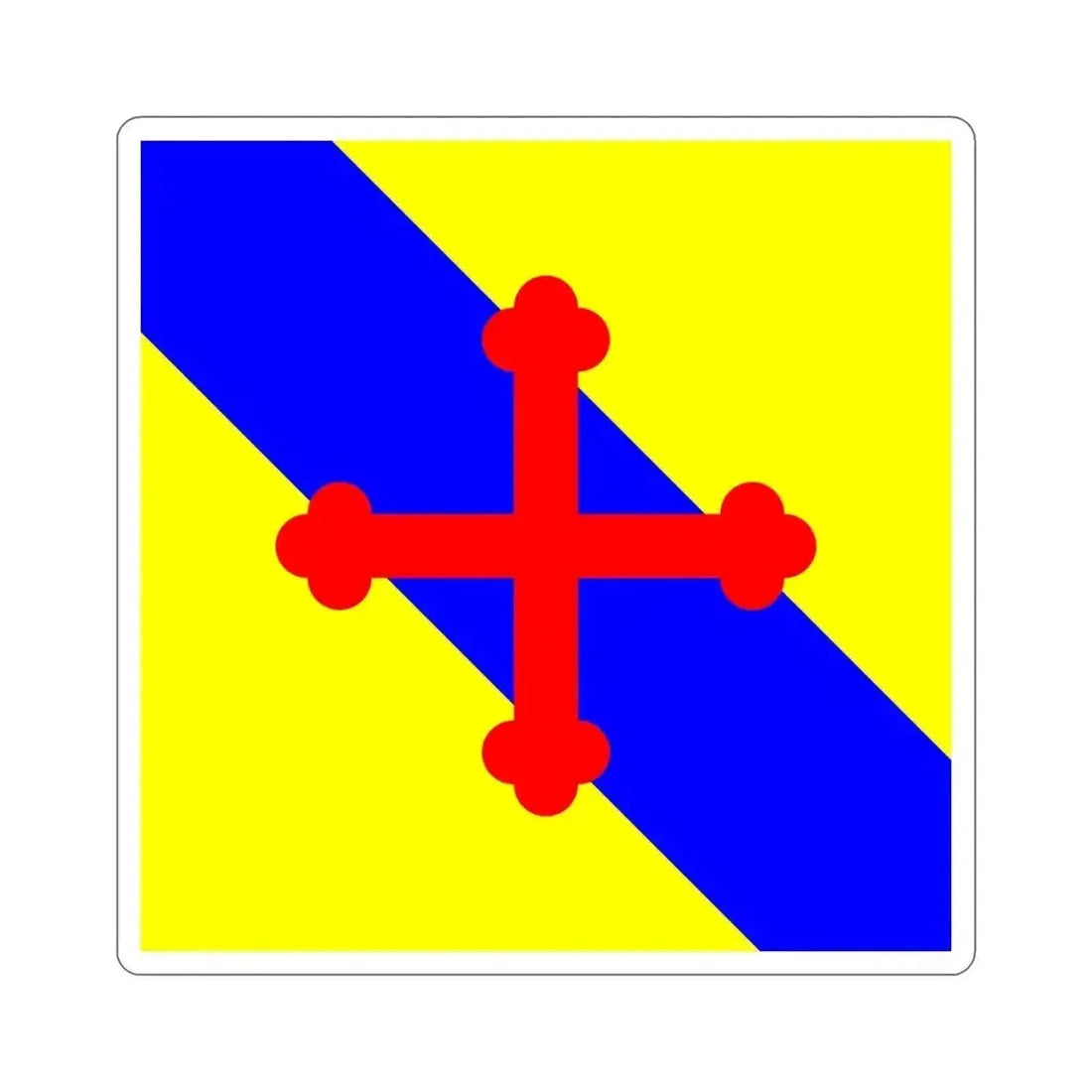 Flag of Sullens Switzerland STICKER Vinyl Die-Cut Decal 4 Inch - The Sticker Space