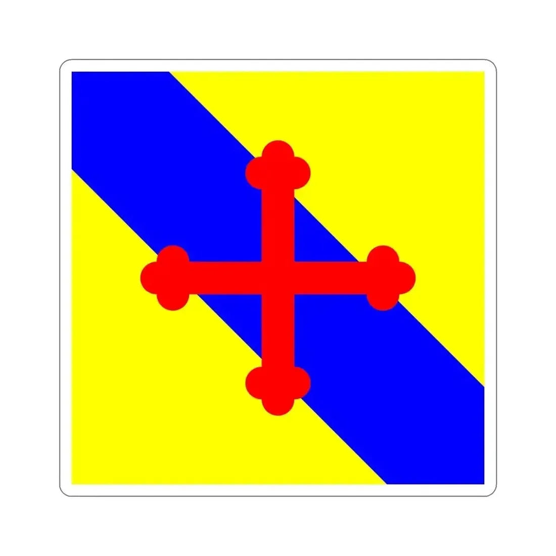 Flag of Sullens Switzerland STICKER Vinyl Die-Cut Decal 5 Inch - The Sticker Space