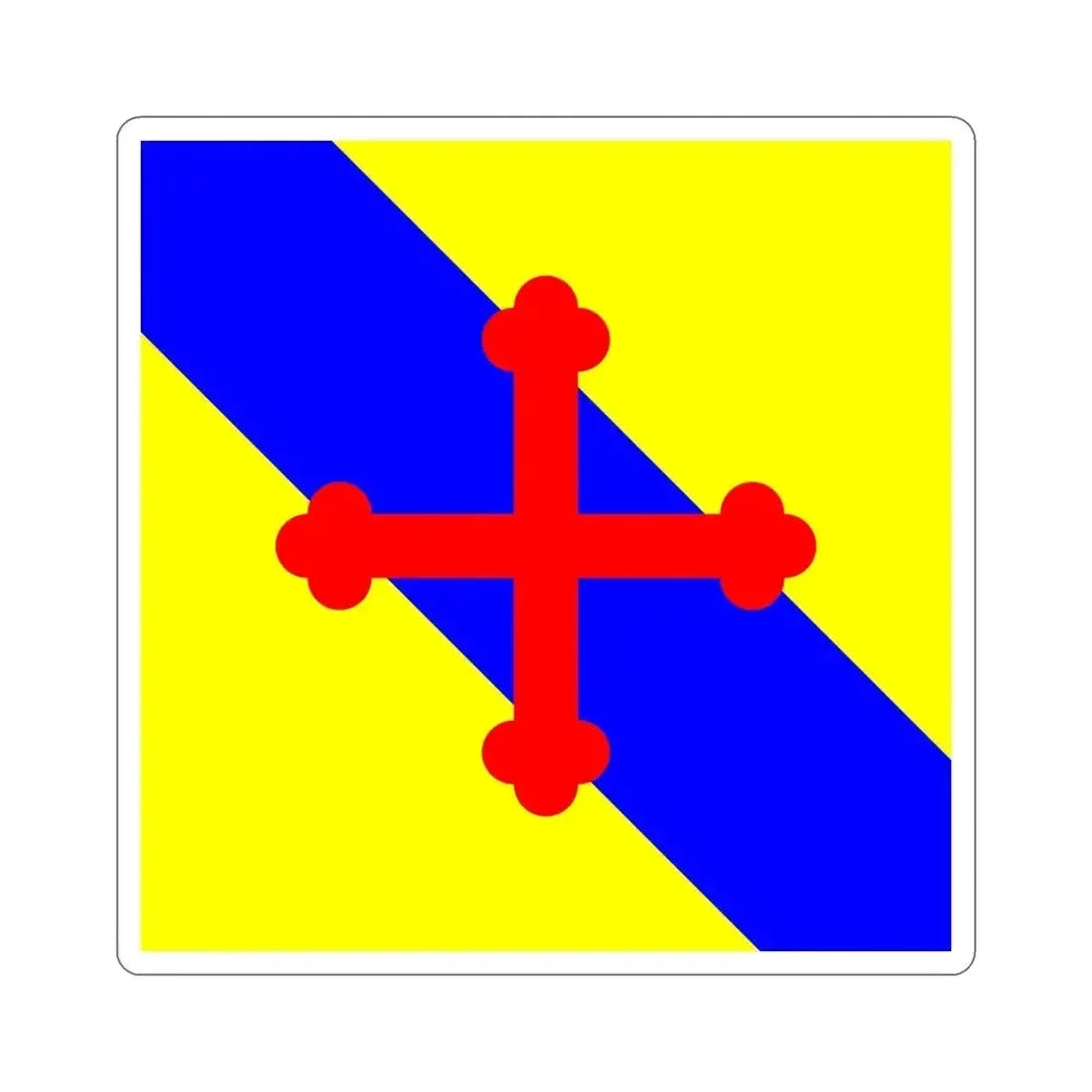 Flag of Sullens Switzerland STICKER Vinyl Die-Cut Decal 6 Inch - The Sticker Space