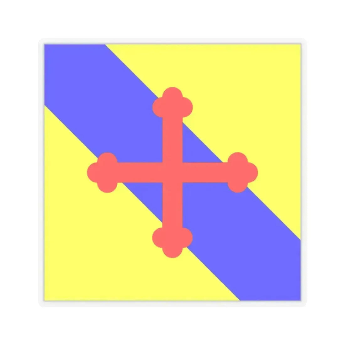 Flag of Sullens Switzerland - STICKER Vinyl Kiss-Cut Decal 2 Inch Transparent - The Sticker Space