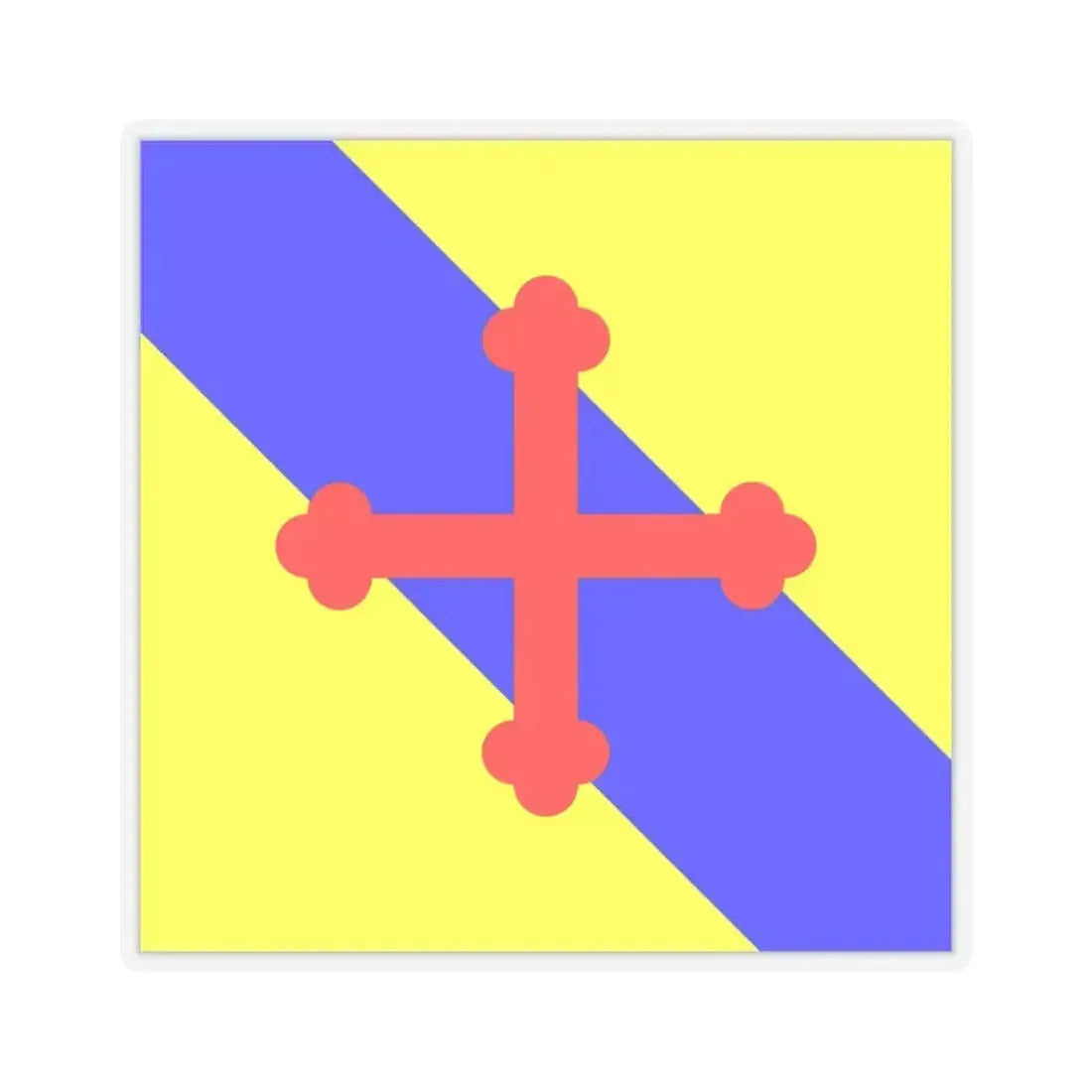 Flag of Sullens Switzerland - STICKER Vinyl Kiss-Cut Decal 3 Inch Transparent - The Sticker Space