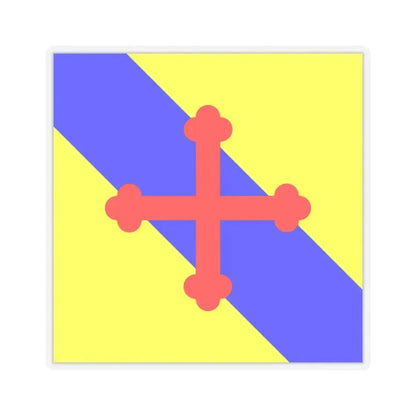 Flag of Sullens Switzerland - STICKER Vinyl Kiss-Cut Decal 3 Inch Transparent - The Sticker Space