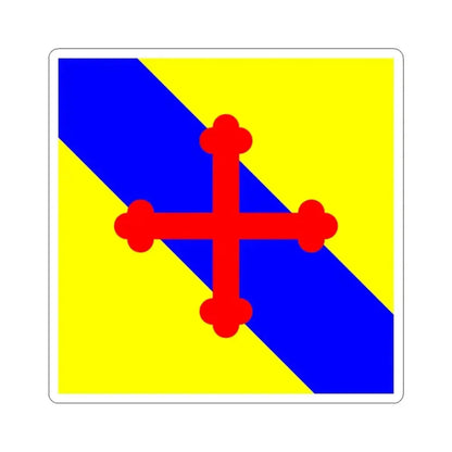 Flag of Sullens Switzerland - STICKER Vinyl Kiss-Cut Decal 3 Inch White - The Sticker Space