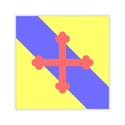 Flag of Sullens Switzerland - STICKER Vinyl Kiss-Cut Decal 4 Inch Transparent - The Sticker Space