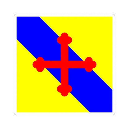 Flag of Sullens Switzerland - STICKER Vinyl Kiss-Cut Decal 4 Inch White - The Sticker Space