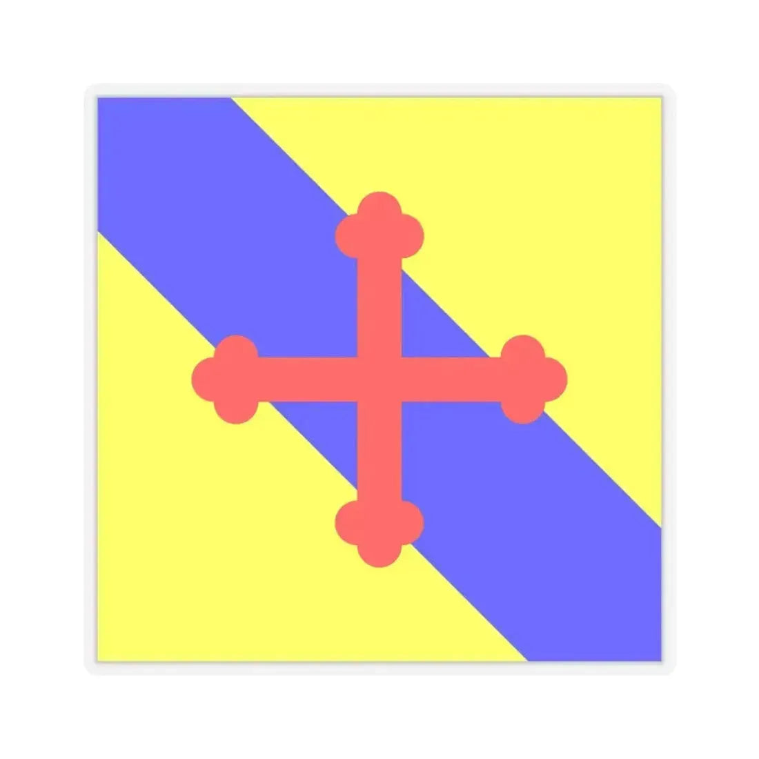 Flag of Sullens Switzerland - STICKER Vinyl Kiss-Cut Decal 6 Inch Transparent - The Sticker Space