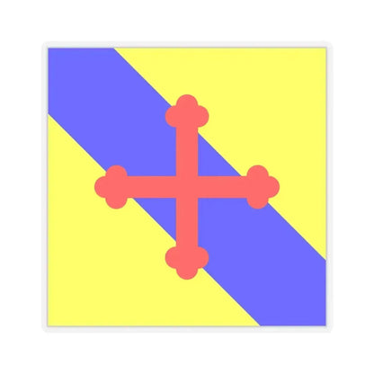 Flag of Sullens Switzerland - STICKER Vinyl Kiss-Cut Decal 6 Inch Transparent - The Sticker Space