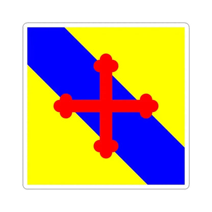 Flag of Sullens Switzerland - STICKER Vinyl Kiss-Cut Decal 6 Inch White - The Sticker Space